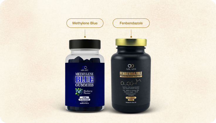 Methylene blue gummies and fenbendazole capsules