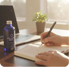 Journaling with methylene blue solution